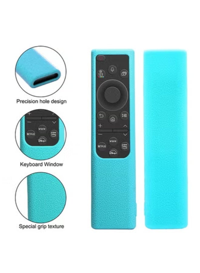 fantasize 2 Pack Remote Cover for Samsung Smart TV, Silicone Protective Case for Samsung Solar Cell Remote 2021 2022 BN59-01357 BN59-01385 BN59-01265A Anti-Slip Remote Case Glow in Dark (Glow Green +Glow Blue) - Image 3